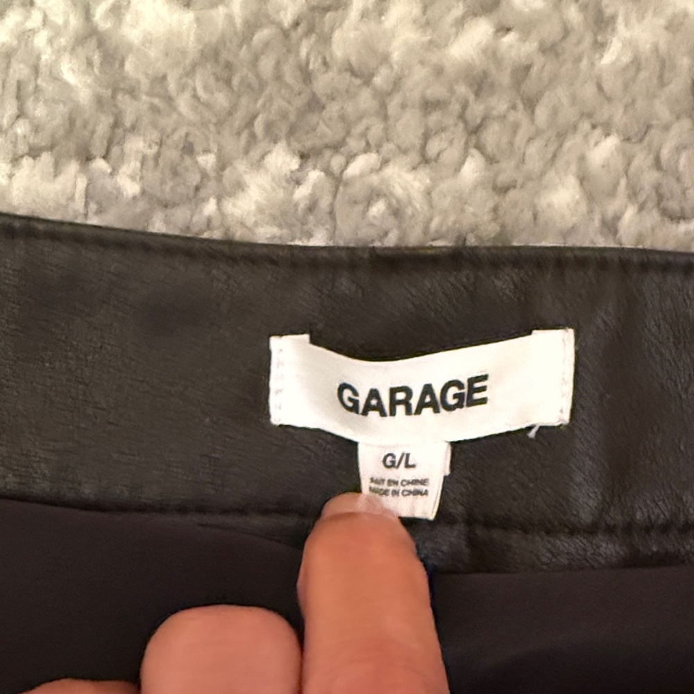 GARAGE Brown Leather Mini Skirt - Picture 4 of 5